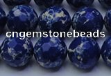 CDE2579 15.5 inches 14mm faceted round dyed sea sediment jasper beads