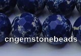 CDE2583 15.5 inches 22mm faceted round dyed sea sediment jasper beads