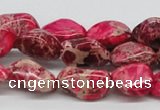 CDE26 15.5 inches 10*20mm nuggets dyed sea sediment jasper beads