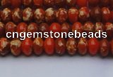 CDE2600 15.5 inches 5*8mm rondelle dyed sea sediment jasper beads