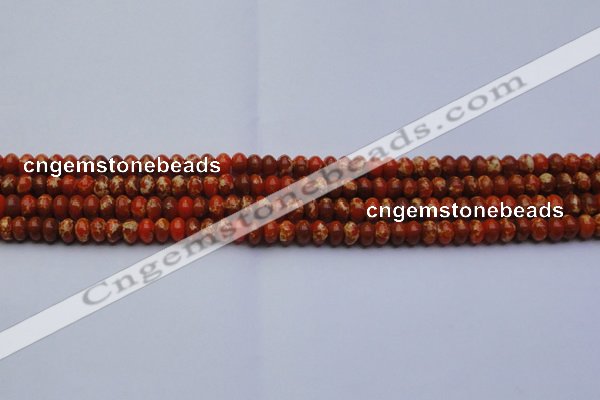 CDE2600 15.5 inches 5*8mm rondelle dyed sea sediment jasper beads