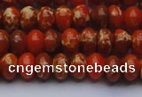 CDE2603 15.5 inches 10*14mm rondelle dyed sea sediment jasper beads