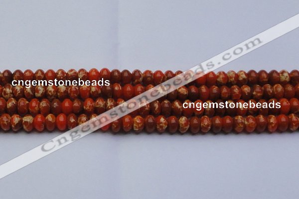 CDE2605 15.5 inches 13*18mm rondelle dyed sea sediment jasper beads