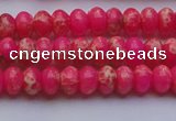 CDE2608 15.5 inches 5*8mm rondelle dyed sea sediment jasper beads