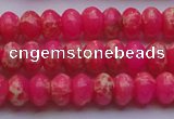 CDE2610 15.5 inches 8*12mm rondelle dyed sea sediment jasper beads