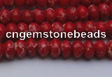 CDE2616 15.5 inches 5*8mm rondelle dyed sea sediment jasper beads