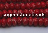 CDE2617 15.5 inches 7*10mm rondelle dyed sea sediment jasper beads