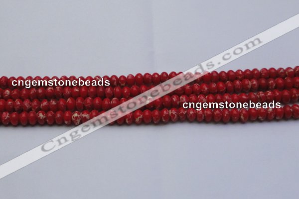 CDE2617 15.5 inches 7*10mm rondelle dyed sea sediment jasper beads