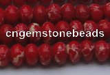 CDE2619 15.5 inches 10*14mm rondelle dyed sea sediment jasper beads