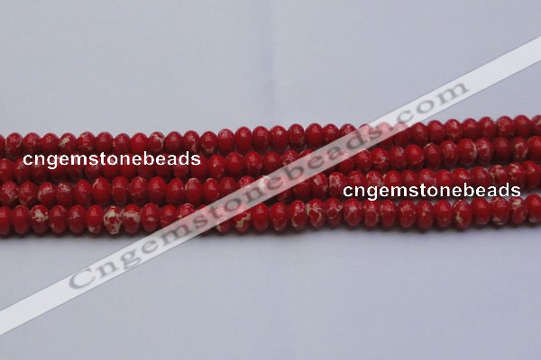 CDE2619 15.5 inches 10*14mm rondelle dyed sea sediment jasper beads