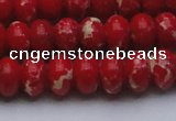 CDE2621 15.5 inches 13*18mm rondelle dyed sea sediment jasper beads