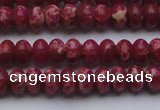 CDE2624 15.5 inches 5*8mm rondelle dyed sea sediment jasper beads