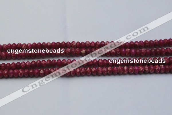 CDE2625 15.5 inches 7*10mm rondelle dyed sea sediment jasper beads