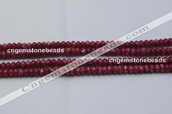 CDE2625 15.5 inches 7*10mm rondelle dyed sea sediment jasper beads