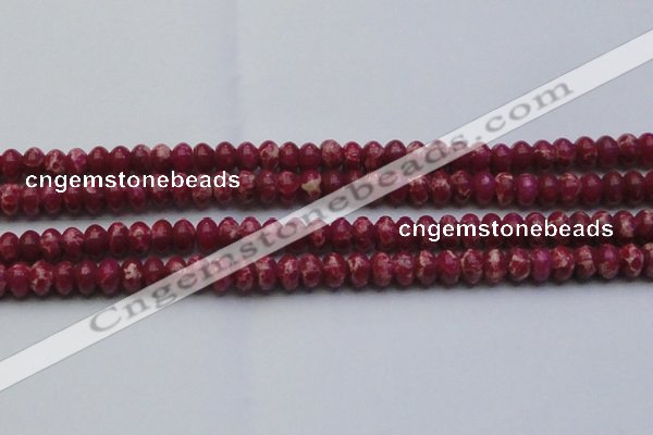 CDE2627 15.5 inches 10*14mm rondelle dyed sea sediment jasper beads