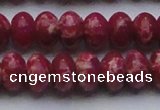 CDE2630 15.5 inches 15*20mm rondelle dyed sea sediment jasper beads