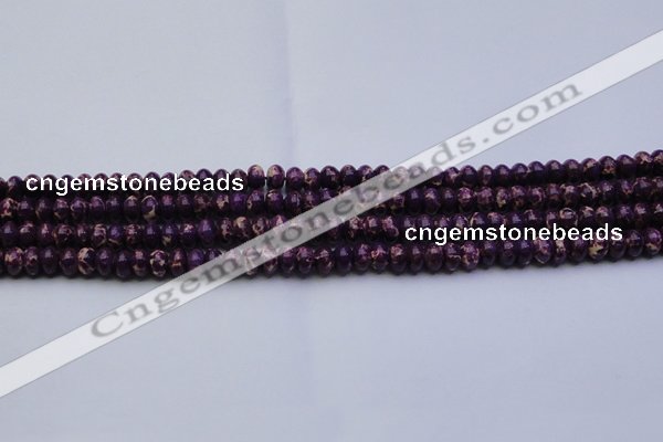 CDE2632 15.5 inches 5*8mm rondelle dyed sea sediment jasper beads