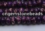 CDE2633 15.5 inches 7*10mm rondelle dyed sea sediment jasper beads