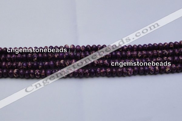 CDE2633 15.5 inches 7*10mm rondelle dyed sea sediment jasper beads