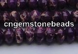 CDE2635 15.5 inches 10*14mm rondelle dyed sea sediment jasper beads