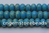 CDE2648 15.5 inches 5*8mm rondelle dyed sea sediment jasper beads