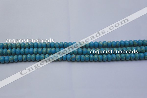 CDE2648 15.5 inches 5*8mm rondelle dyed sea sediment jasper beads