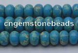 CDE2649 15.5 inches 7*10mm rondelle dyed sea sediment jasper beads