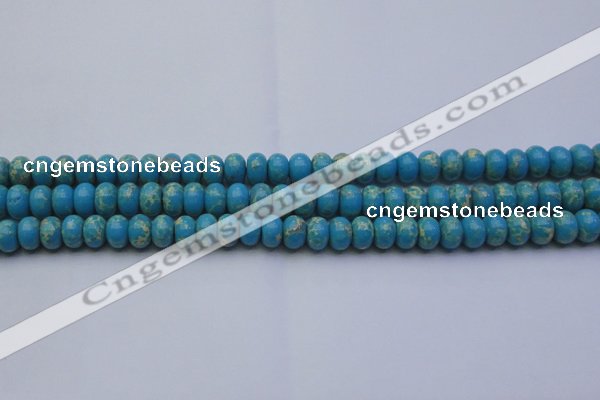 CDE2650 15.5 inches 8*12mm rondelle dyed sea sediment jasper beads