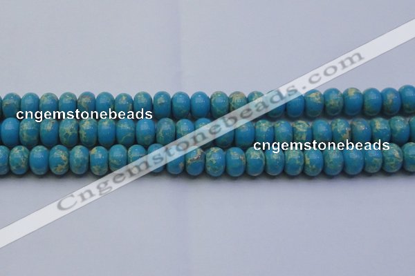 CDE2653 15.5 inches 13*18mm rondelle dyed sea sediment jasper beads