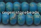 CDE2655 15.5 inches 15*20mm rondelle dyed sea sediment jasper beads