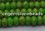 CDE2658 15.5 inches 8*12mm rondelle dyed sea sediment jasper beads