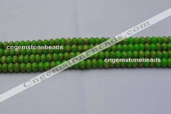 CDE2658 15.5 inches 8*12mm rondelle dyed sea sediment jasper beads