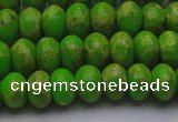 CDE2659 15.5 inches 10*14mm rondelle dyed sea sediment jasper beads