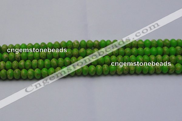 CDE2659 15.5 inches 10*14mm rondelle dyed sea sediment jasper beads