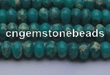 CDE2664 15.5 inches 5*8mm rondelle dyed sea sediment jasper beads