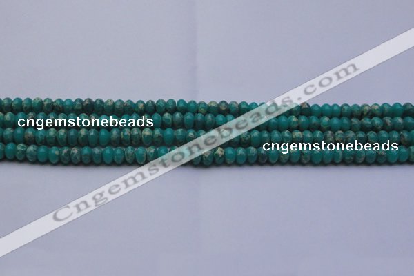 CDE2664 15.5 inches 5*8mm rondelle dyed sea sediment jasper beads