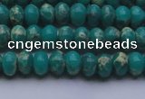 CDE2665 15.5 inches 7*10mm rondelle dyed sea sediment jasper beads