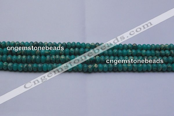 CDE2665 15.5 inches 7*10mm rondelle dyed sea sediment jasper beads