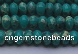 CDE2666 15.5 inches 8*12mm rondelle dyed sea sediment jasper beads