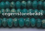 CDE2667 15.5 inches 10*14mm rondelle dyed sea sediment jasper beads