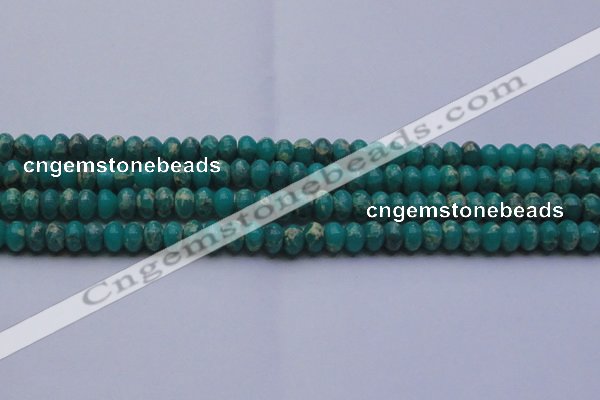 CDE2667 15.5 inches 10*14mm rondelle dyed sea sediment jasper beads