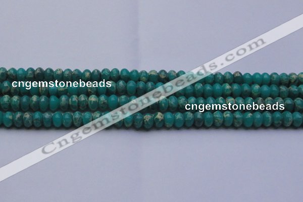 CDE2667 15.5 inches 10*14mm rondelle dyed sea sediment jasper beads