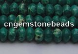 CDE2673 15.5 inches 7*10mm rondelle dyed sea sediment jasper beads