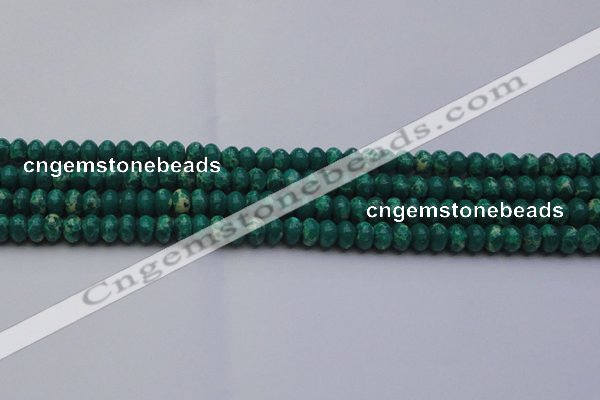 CDE2673 15.5 inches 7*10mm rondelle dyed sea sediment jasper beads