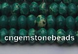 CDE2675 15.5 inches 10*14mm rondelle dyed sea sediment jasper beads