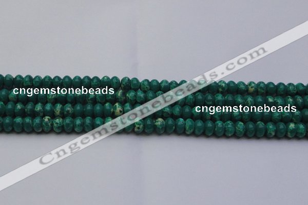 CDE2675 15.5 inches 10*14mm rondelle dyed sea sediment jasper beads