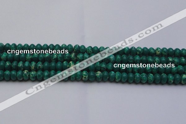 CDE2676 15.5 inches 12*16mm rondelle dyed sea sediment jasper beads