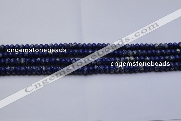 CDE2680 15.5 inches 5*8mm rondelle dyed sea sediment jasper beads