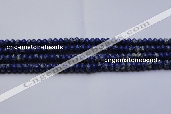 CDE2682 15.5 inches 8*12mm rondelle dyed sea sediment jasper beads