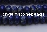 CDE2683 15.5 inches 10*14mm rondelle dyed sea sediment jasper beads